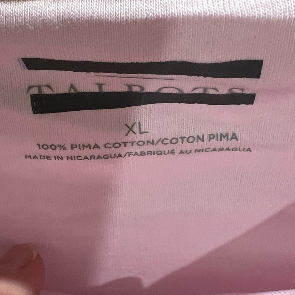 NWOT Talbots Soft Pink Pima Cotton Top - Picture 2 of 2